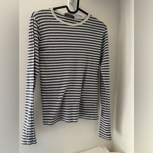 Brandy Melville Blue Leah Striped Top